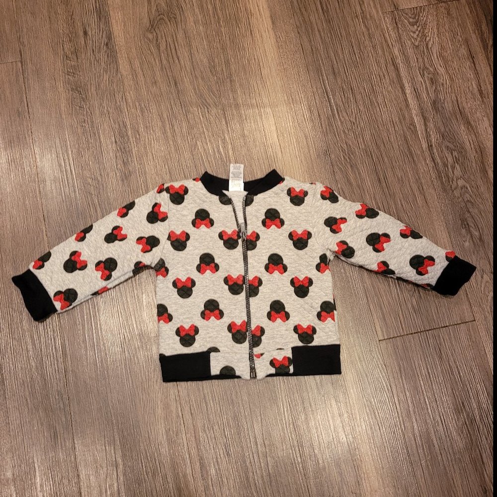 Disney Baby Little Girls Minnie Mouse Quilted Jacket size 24m